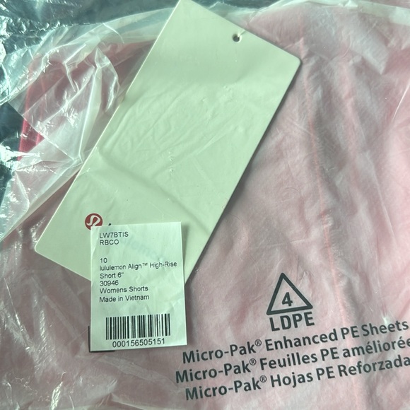 NWT Lululemon Align High-Rise Short 6in Raspberry Coulis Sz 10 - Picture 6 of 6
